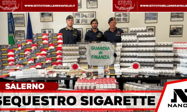 Finanzieri sequestrano 100 kg di sigarette di contrabbando a Salerno, un arresto