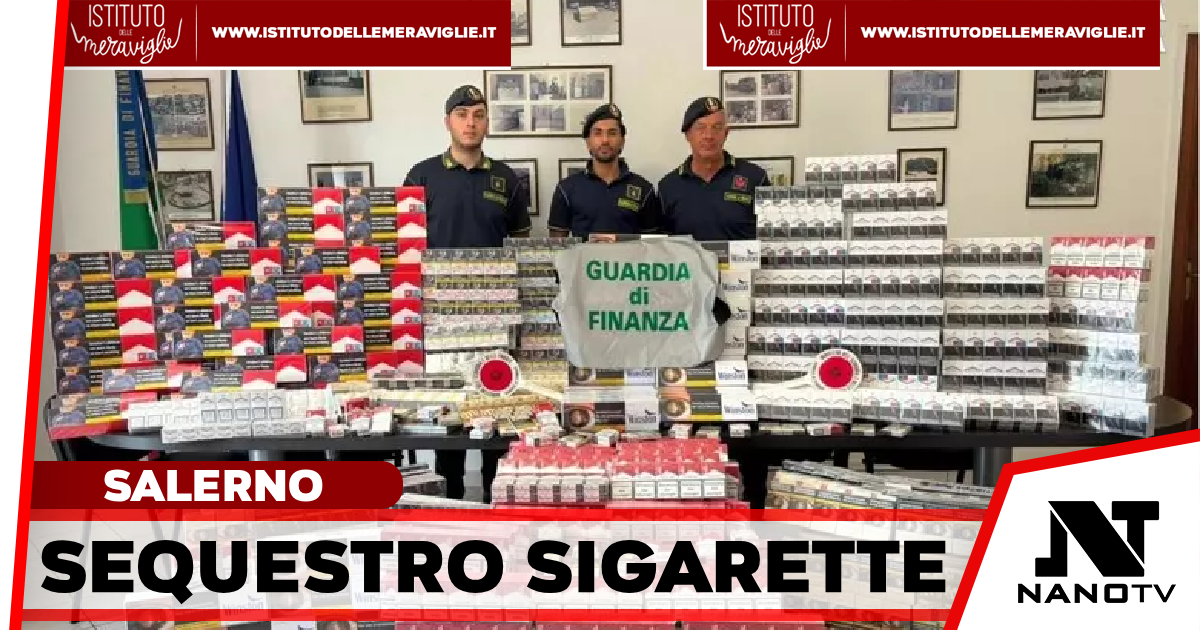 Finanzieri sequestrano 100 kg di sigarette di contrabbando a Salerno, un arresto