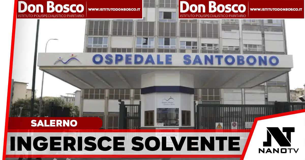 Bimbo di due anni ingerisce solvente, è grave L’episodio avvenuto nel Salernitano: trasferito al Santobono