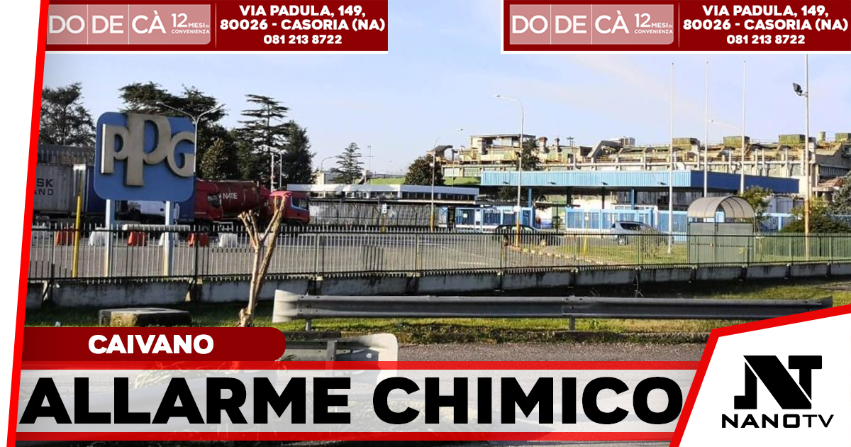Caivano, fuga chimica: aria irrespirabile nell’Agro Aversano, cittadini invitati a chiudersi in casa