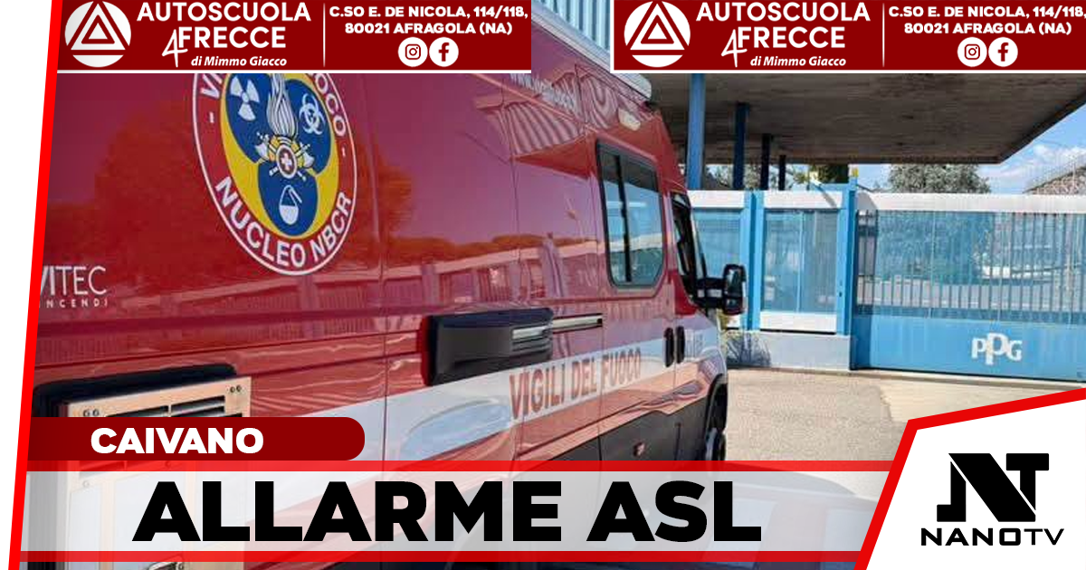 Perdita di sostanze chimiche alla PPG di Caivano: l’Asl rassicura sui dati sanitari, il caso va in Consiglio comunale