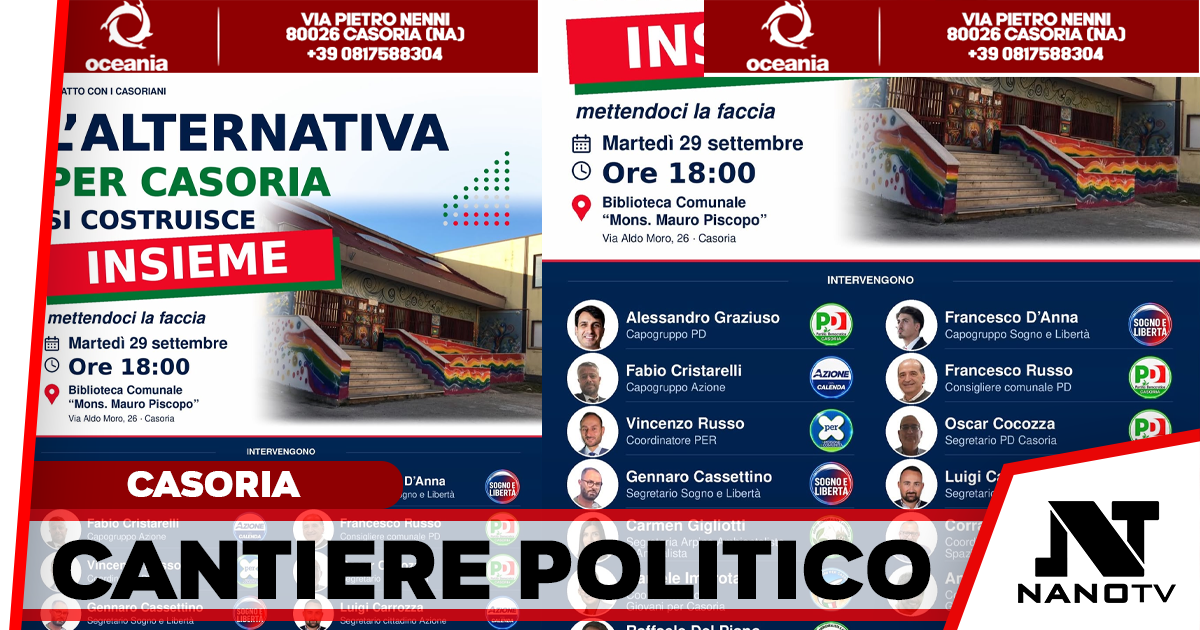 Casoria, le opposizioni si riuniscono in biblioteca per costruire l’alternativa al sindaco Raffaele Bene
