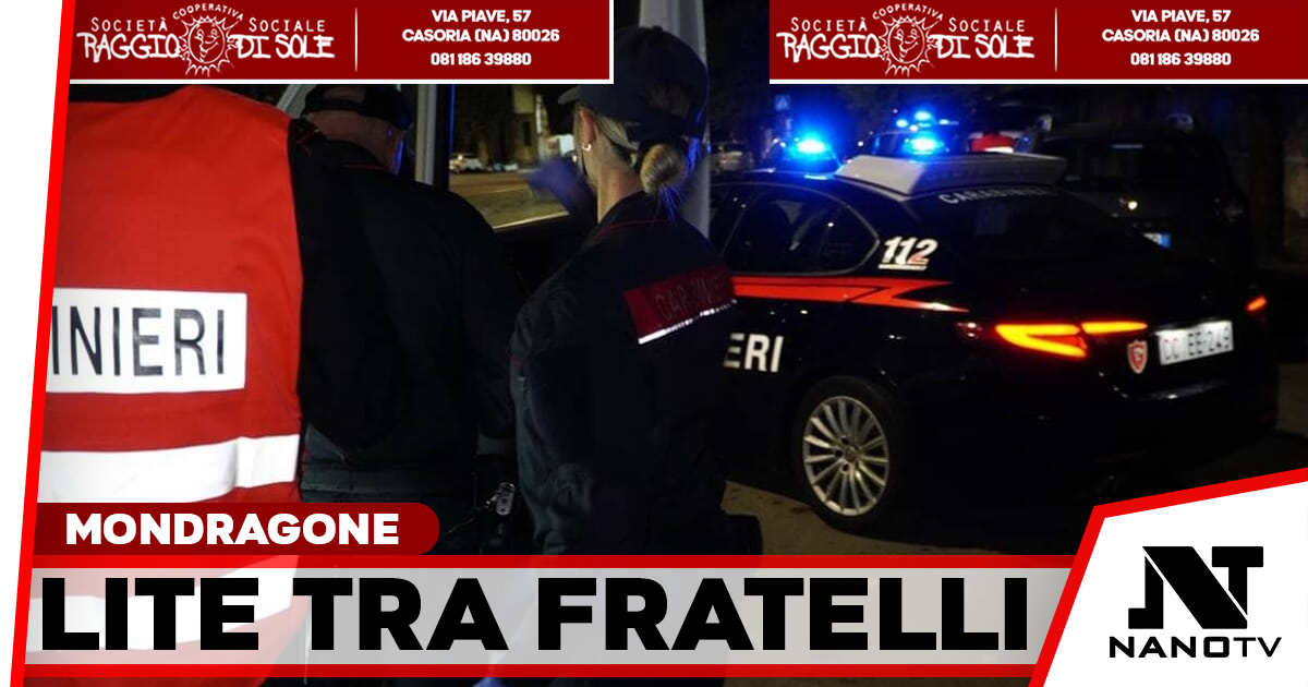 Lite familiare degenera a Mondragone: aggredisce il fratello e spintona i Carabinieri