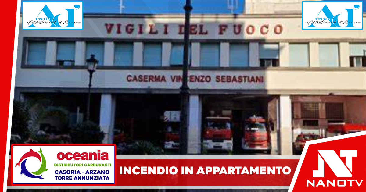 Portici, I Carabinieri della stazione di Portici intervengono a via De Nittis 1 per un incendio.