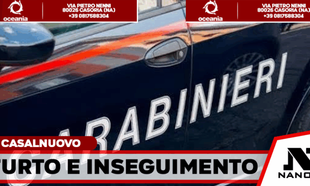Inseguimento tra Casalnuovo e Casoria: rubano una Fiat Panda in una scuola, due arresti dei Carabinieri