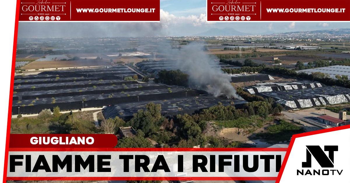 Giugliano, nuovo incendio tra le ecoballe a Taverna del Re: è il secondo rogo in due settimane