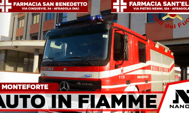 Monteforte Irpino, auto in fiamme sulla A16 nei pressi di Acqualonga: traffico e soccorsi sul posto