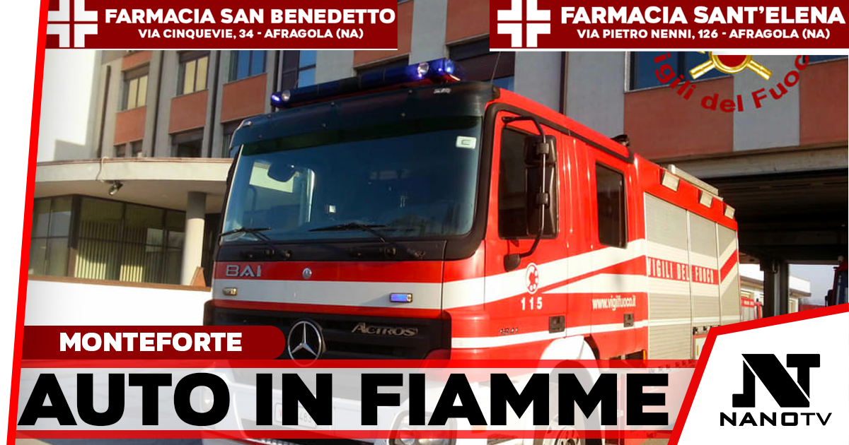 Monteforte Irpino, auto in fiamme sulla A16 nei pressi di Acqualonga: traffico e soccorsi sul posto
