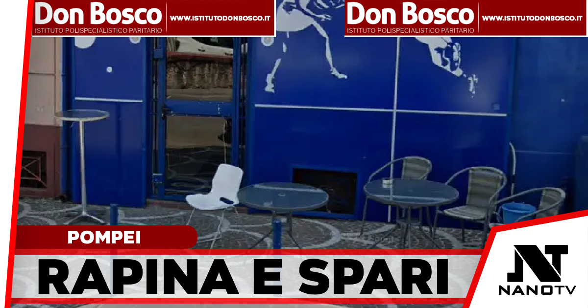 Rapina e spari in un’agenzia di scommesse di Pompei, ferito il titolare
