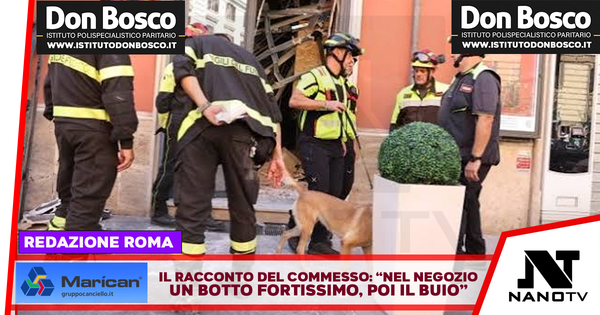 Crolla solaio in un palazzo a Roma, illese le quattro persone estratte dalle macerie
