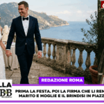 Ilary Blasi e Bastian, i look al matrimonio: lei in abito Scervino e infradito, Chanel in pizzo bianco, lui in smoking. Poi la firma in Comune a notte fonda