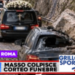 Masso si stacca e travolge corteo funebre, una donna perde la vita.