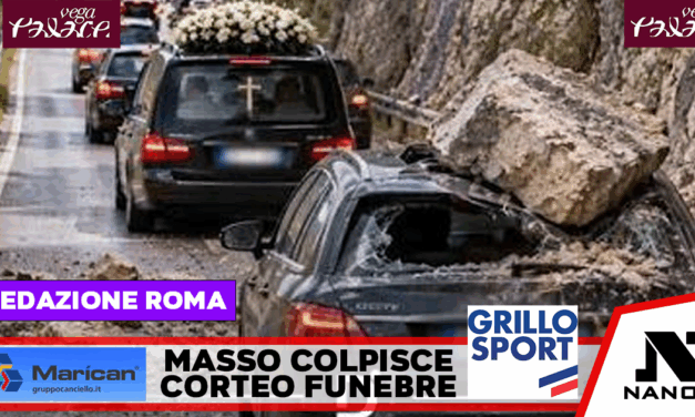 Masso si stacca e travolge corteo funebre, una donna perde la vita.