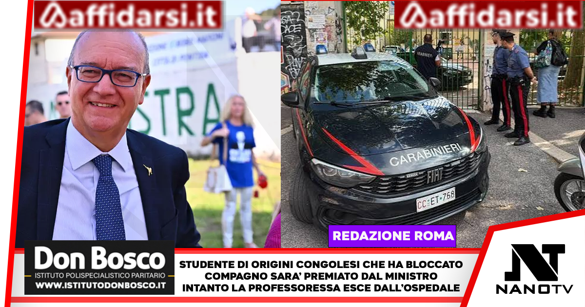 Valditara, premierò lo studente che ha bloccato il 13enne a Roma