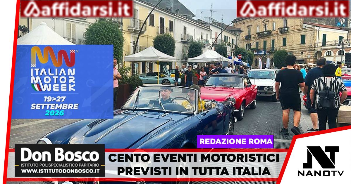 Start per l’Italian motor week, fino 27 settembre cento eventi in tutta Italia