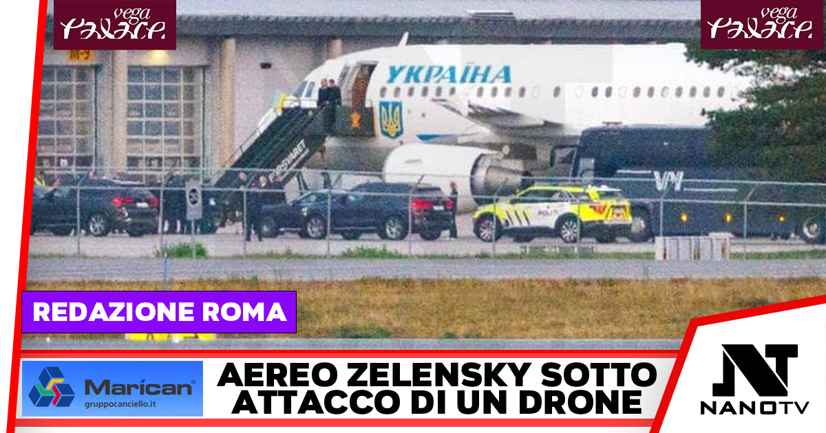 ‘L’aereo di Zelensky sfiorato da drone al decollo dalla Moldavia’
