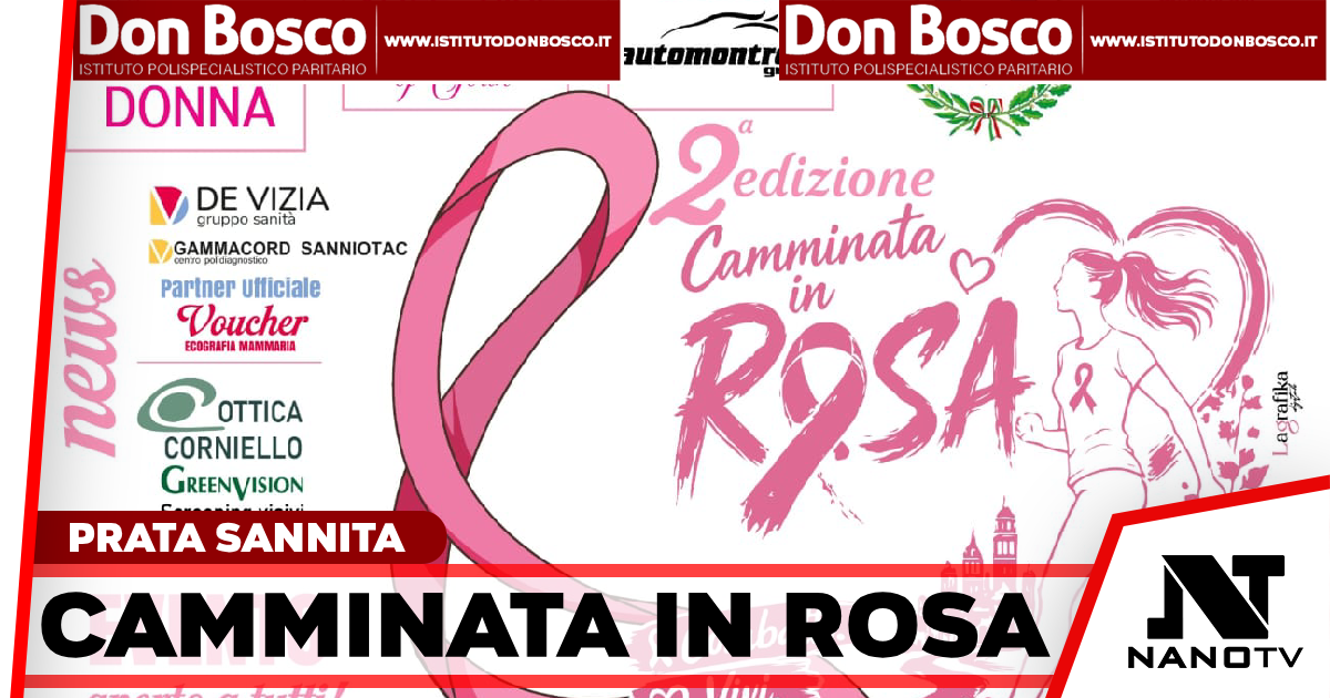 Prata Sannita, domenica 13 settembre la seconda edizione di: “Camminata in Rosa”