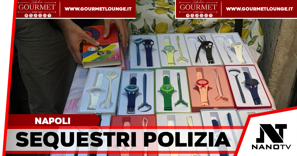 Controlli della Polizia Locale a Napoli: sequestrate area giochi a Pianura e orologi falsi in via Toledo