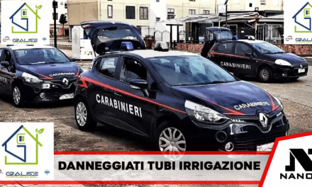 Napoli: Questa mattina i carabinieri sono intervenuti a via Edoardo Scarpetta, lotto 10, nel quartiere Ponticelli. danneggiati vari tubi di irrigazione