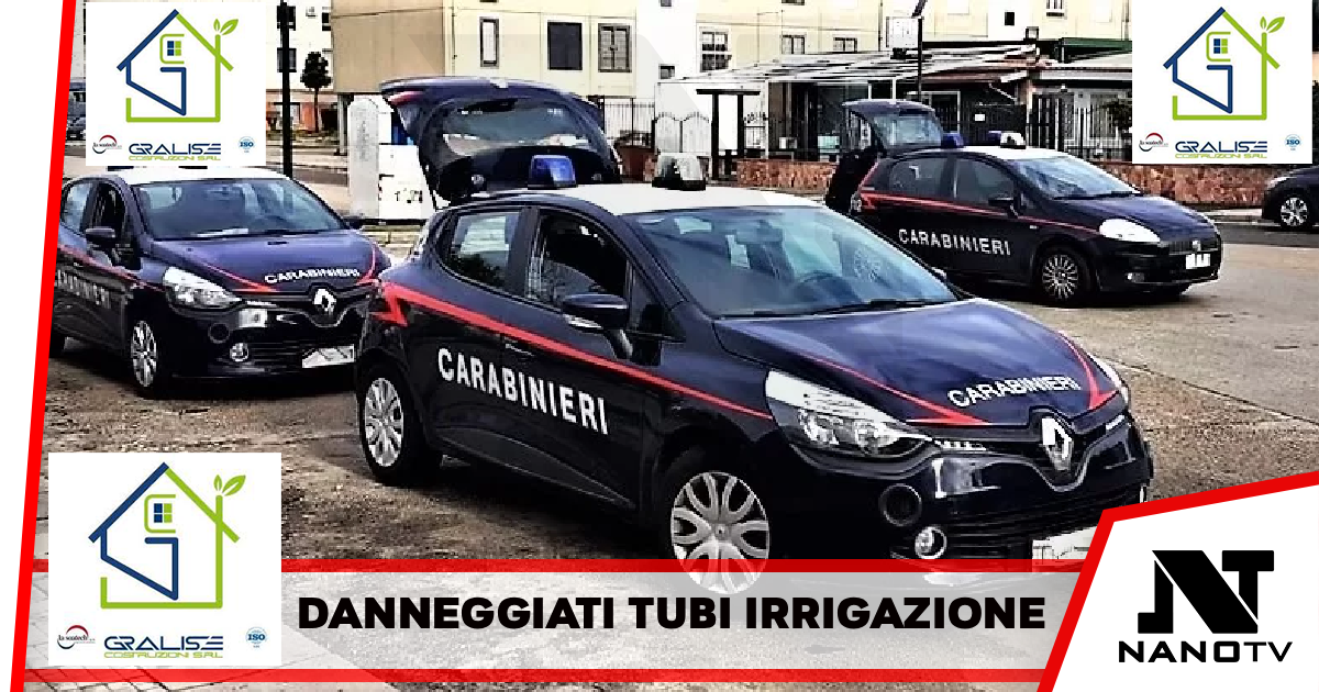 Napoli: Questa mattina i carabinieri sono intervenuti a via Edoardo Scarpetta, lotto 10, nel quartiere Ponticelli. danneggiati vari tubi di irrigazione