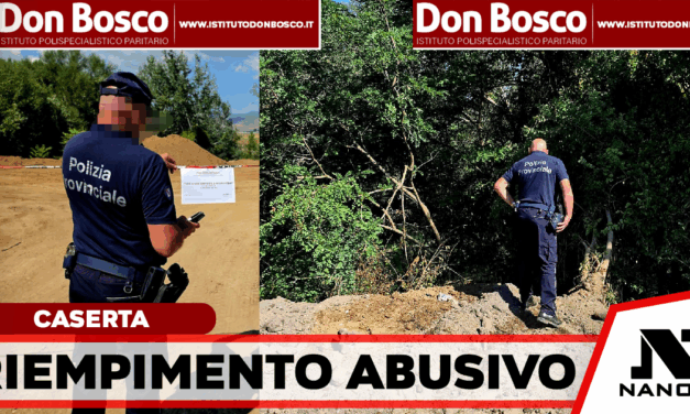 FIUME VOLTURNO. RIEMPIMENTO ABUSIVO ARGINE DEL FIUME VOLTURNO, SEQUESTRATA AREA. DUE DENUNUNCIATI DALLA POLIZIA PROVINCIALE.