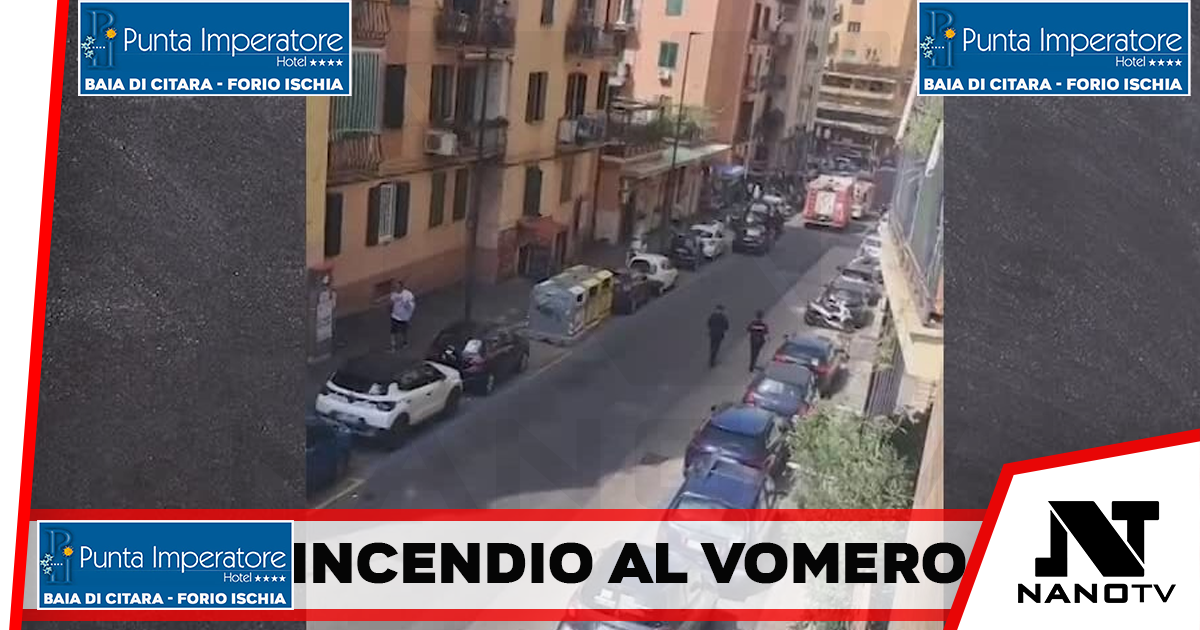 Incendio in pizzeria al Vomero: fumo tra i palazzi e un ferito lieve