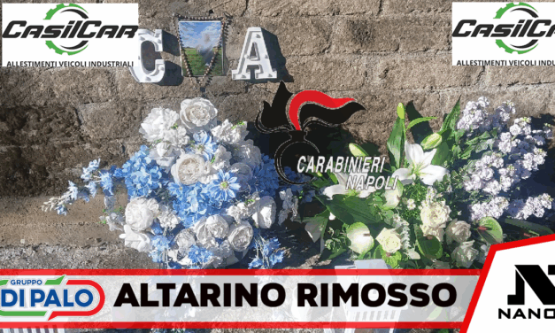 *Gragnano: L’altarino votivo, la presenza della criminalità sul territorio e la lotta dei Carabinieri. Manufatto rimosso*