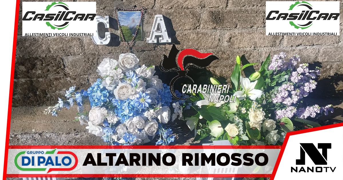 *Gragnano: L’altarino votivo, la presenza della criminalità sul territorio e la lotta dei Carabinieri. Manufatto rimosso*