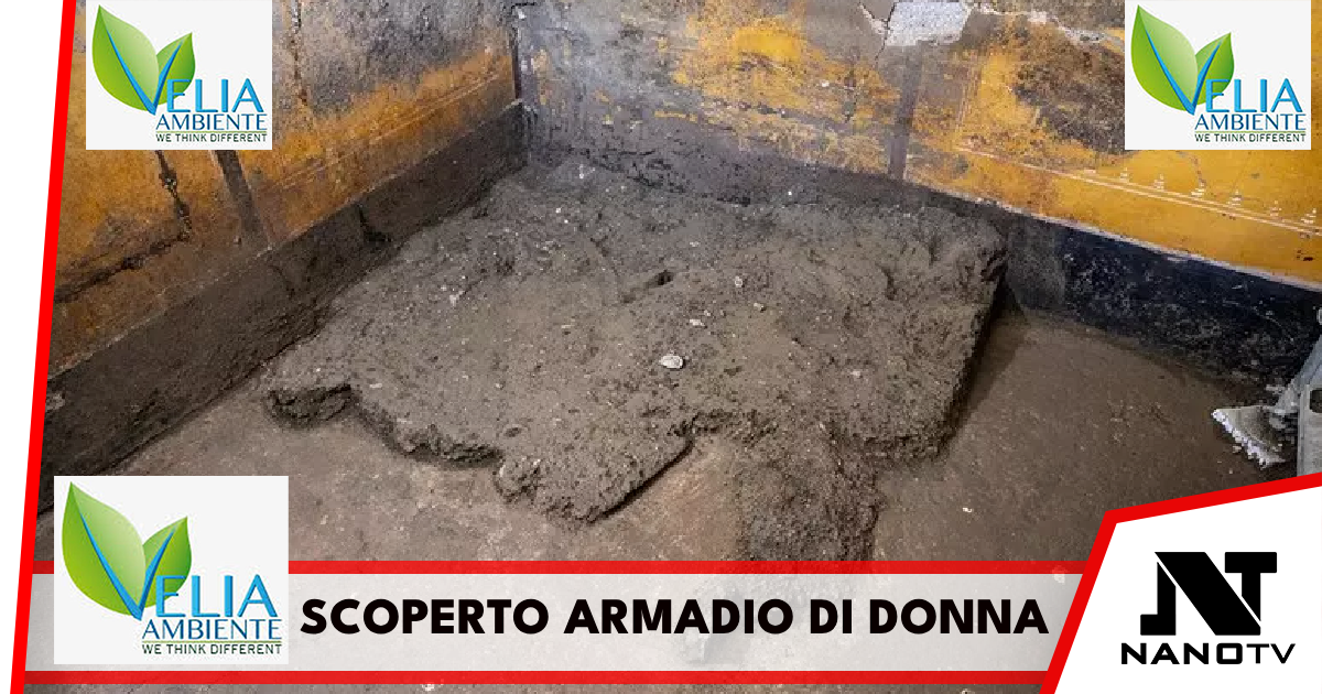 Scoperto a Pompei l’armadio di una donna, all’interno vasi, collane e monete