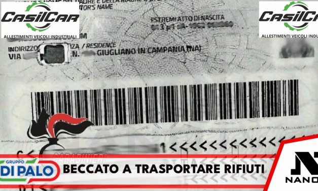 Beccato a trasportare rifiuti nella Terra dei Fuochi, denunciato