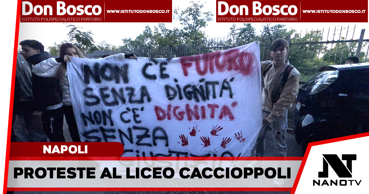 Proteste contro il caro vita al Liceo Caccioppoli di Napoli