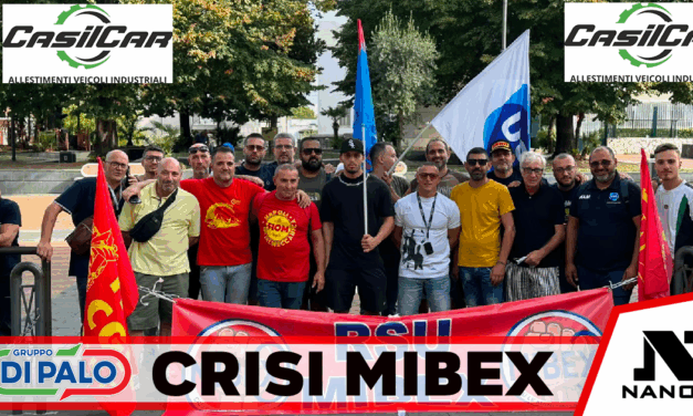 Somma Vesuviana: CRISI MIBEX: IMPIANTI FERMI ENTRO IL 10 NOVEMBRE. RSU, FIOM, UILM E UGLM PROCLAMANO 8 ORE DI SCIOPERO PER IL 4 NOVEMBRE CON PRESIDIO IN REGIONE CAMPANIA