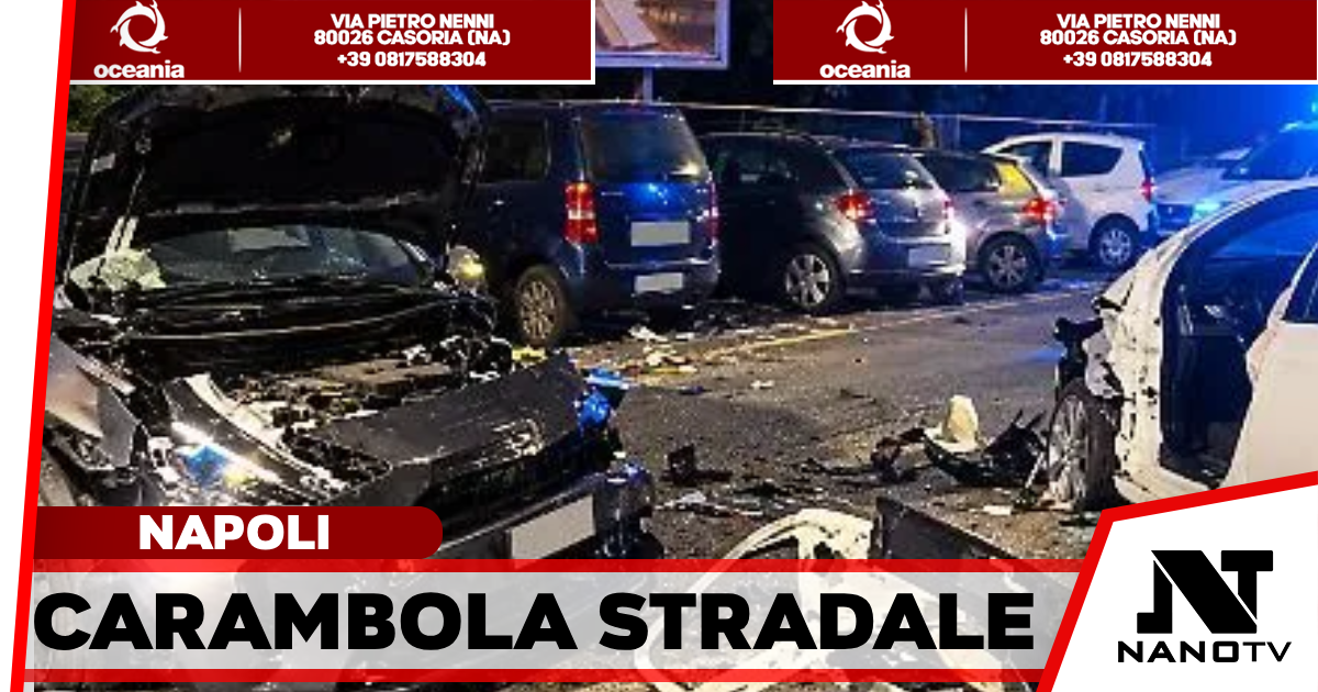 Napoli, maxi incidente in via Terracina: sette auto coinvolte e un ferito