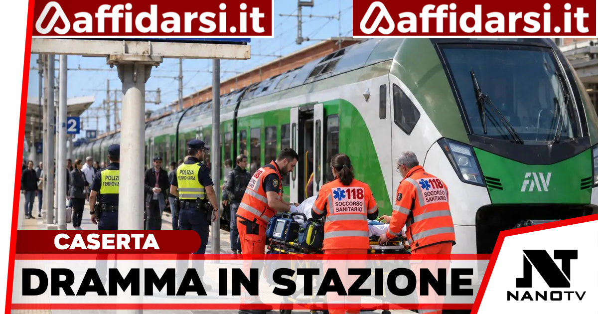 Caserta, ventenne in fin di vita trovato su un treno