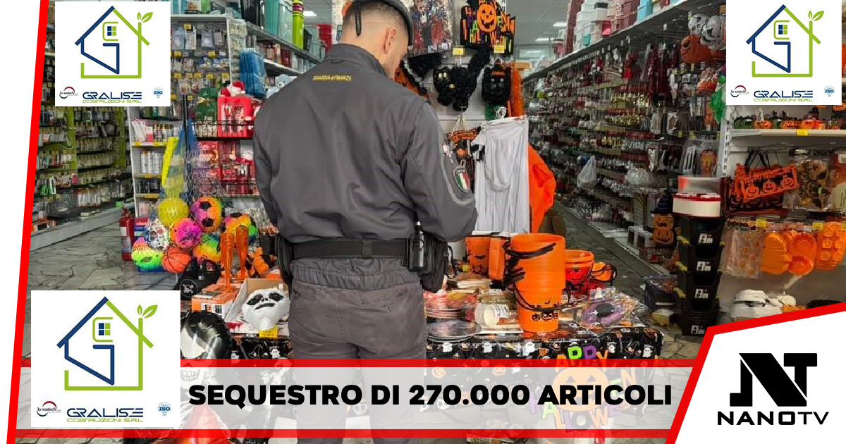 Guardia di Finanza: sequestro di oltre 270.000 articoli di Halloween non sicuri