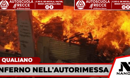 Qualiano, autorimessa distrutta dalle fiamme: paura sulla Circumvallazione Esterna