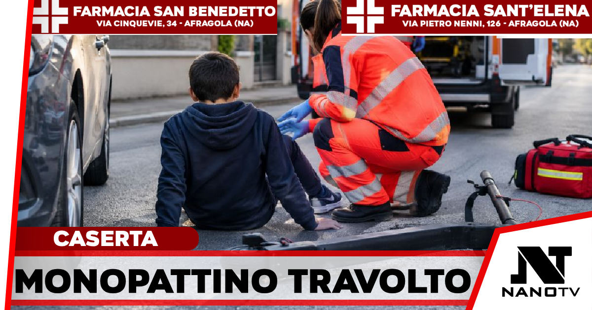 Dodicenne ferito a Caiazzo, trasferito al Santobono