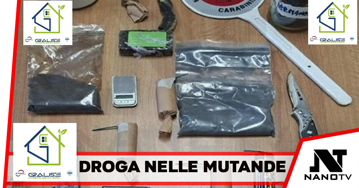 Aveva droga nelle mutande e coltelli con esplosivi in casa: arrestato 27enne