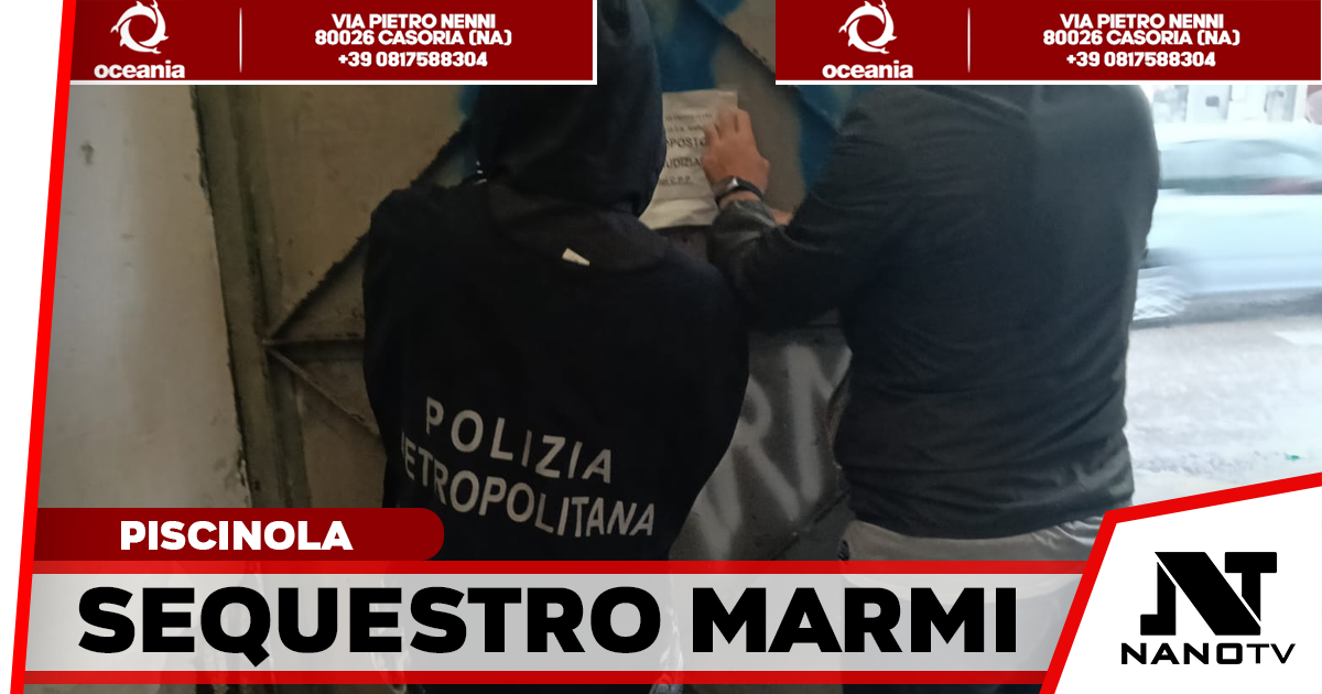 Napoli, sequestrato laboratorio di marmi abusivo a Piscinola: denunciato il titolare dalla Polizia Metropolitana