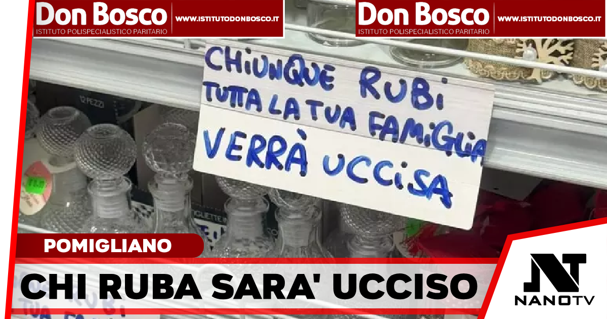 Chi ruba sarà ucciso’ sugli scaffali le minacce choc di un negoziante, denunciato