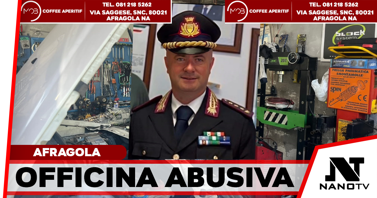 Afragola, officina meccanica abusiva scoperta nel cortile di un palazzo: sequestro della Polizia Locale