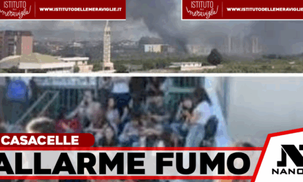 Casacelle, fumo nero e paura: gli studenti del Liceo Renato Cartesio in presidio al Comune