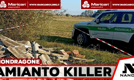 Mondragone, amianto abbandonato in un fondo agricolo: scatta il sequestro