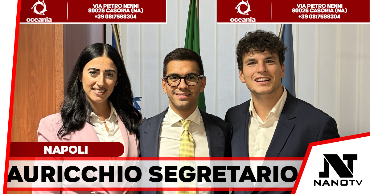 Napoli, cambio al vertice per i Giovani di Forza Italia: Alfonso Auricchio è il nuovo segretario provinciale