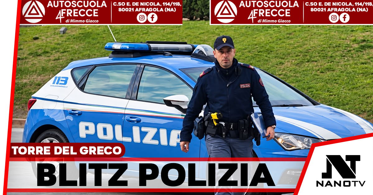 Torre del Greco, blitz della Polizia di Stato: arrestati due giovani per una pistola clandestina e spaccio di droga