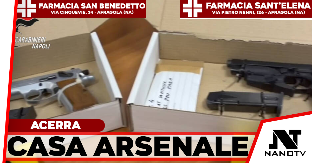 Acerra, armi, bombe e droga nascoste in casa: 57enne finisce in carcere