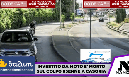Casoria. Travolto da una moto nei pressi del cimitero: un uomo, 85 anni, è morto sul colpo