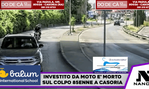 Casoria. Travolto da una moto nei pressi del cimitero: un uomo, 85 anni, è morto sul colpo