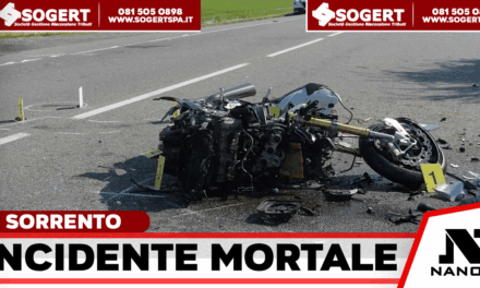 Sorrento, morto 20enne nello scooter