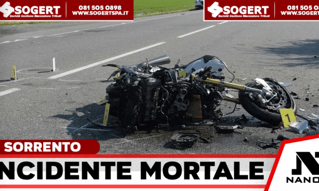 Sorrento, morto 20enne nello scooter